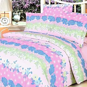 Blancho Bedding - [Pink Kaleidoscope] 100% Cotton 5PC Comforter Set (King Size)