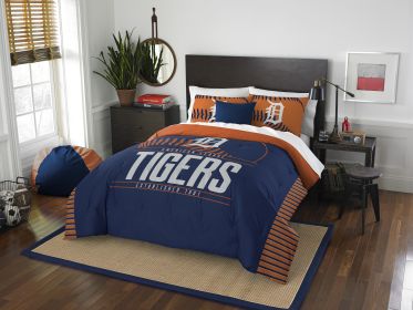 Tigers OFFICIAL Major League Baseball; Bedding; "Grand Slam" Full/Queen Printed Comforter (86"x 86") & 2 Shams (24"x 30") Set