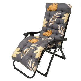 1Pc Chaise Lounger Cushion Recliner Rocking Chair Sofa Mat Deck Chair Cushion Chair Not Inlcuded  Standard Type (Option: GreyYellowLeaf-Standard)